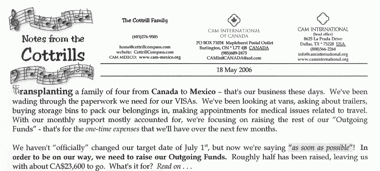 May 2006 newsletter part 1