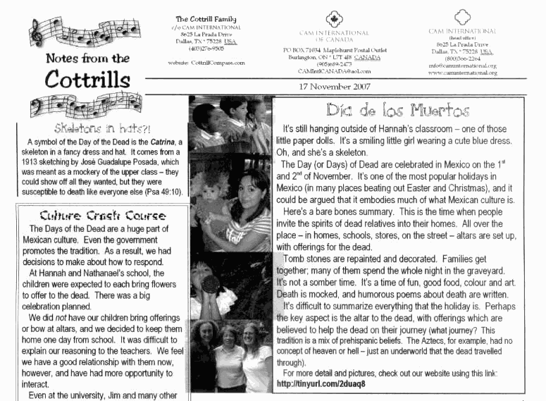 Newsletter November 2007 part 1