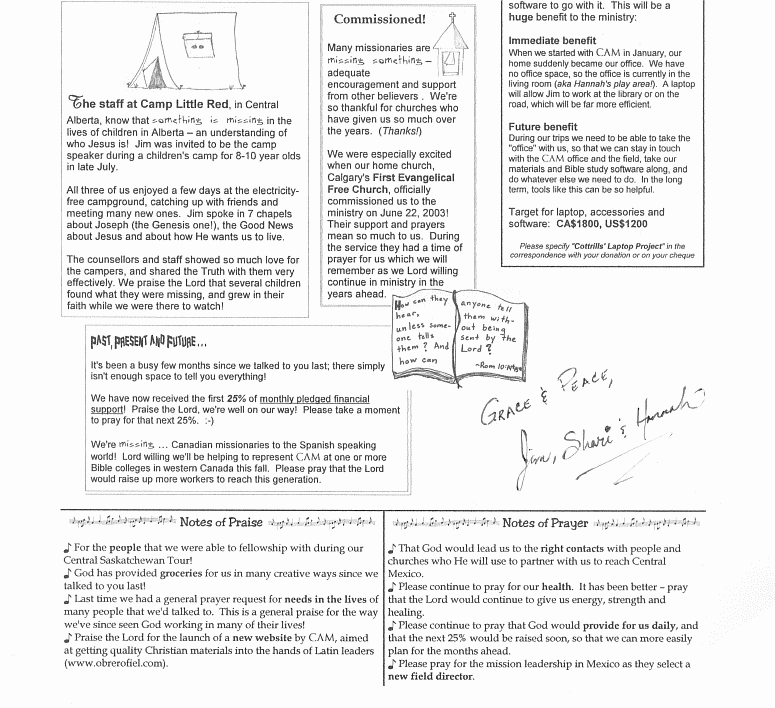 newsletter August 2003 b